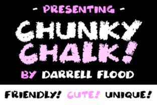 Chunky Chalk Typeface for Playful Brand Identity