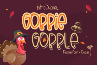 Gobbie Gobble: A Warm Handwritten Thanksgiving Font for Festive Branding