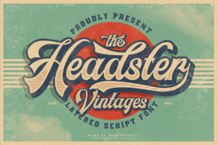 Headster Family: Vintage Script Fonts for Handmade Labels and Crafts
