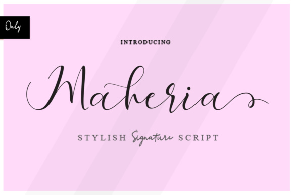 Maheria Script: A Modern Handwritten Typeface for Elegant Branding