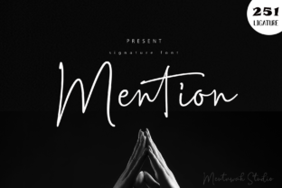 Mention: A Modern Signature Font for Elegant Branding