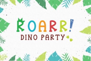 Roarr Dino Party: A Playful Serif Font for Themed Branding